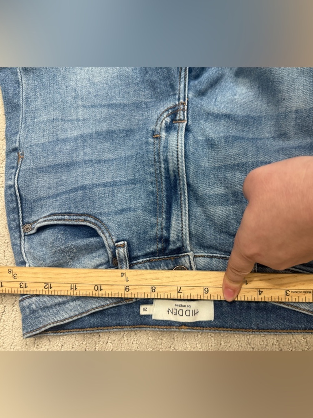 Hidden Logan Dad Cargo Wide Leg Jeans Size 25 Medium Wash - Picture 12 of 16